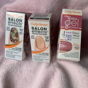 Bundle of 3 Sally Hansen nail polish strips